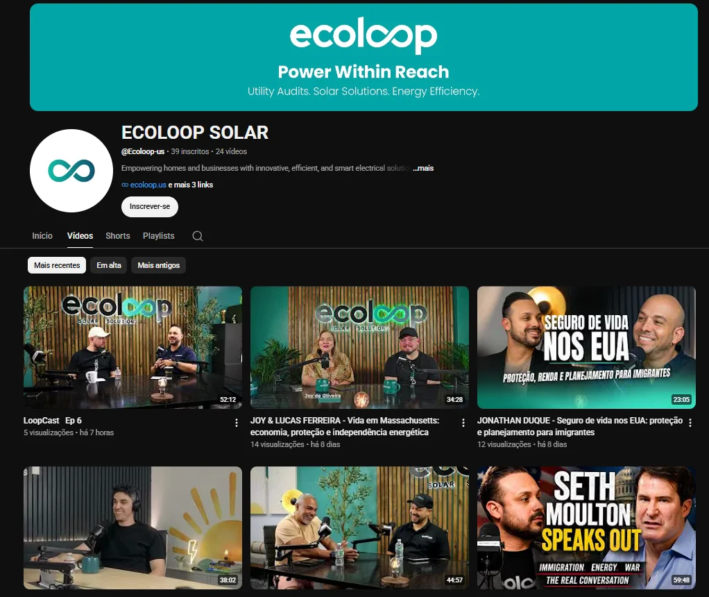 Ecoloop Solar Channel Showcase