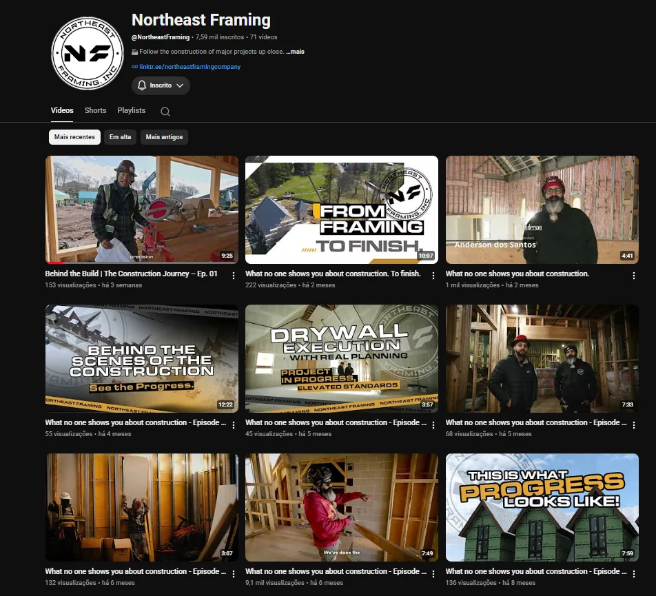 Northeast Framing Channel Showcase