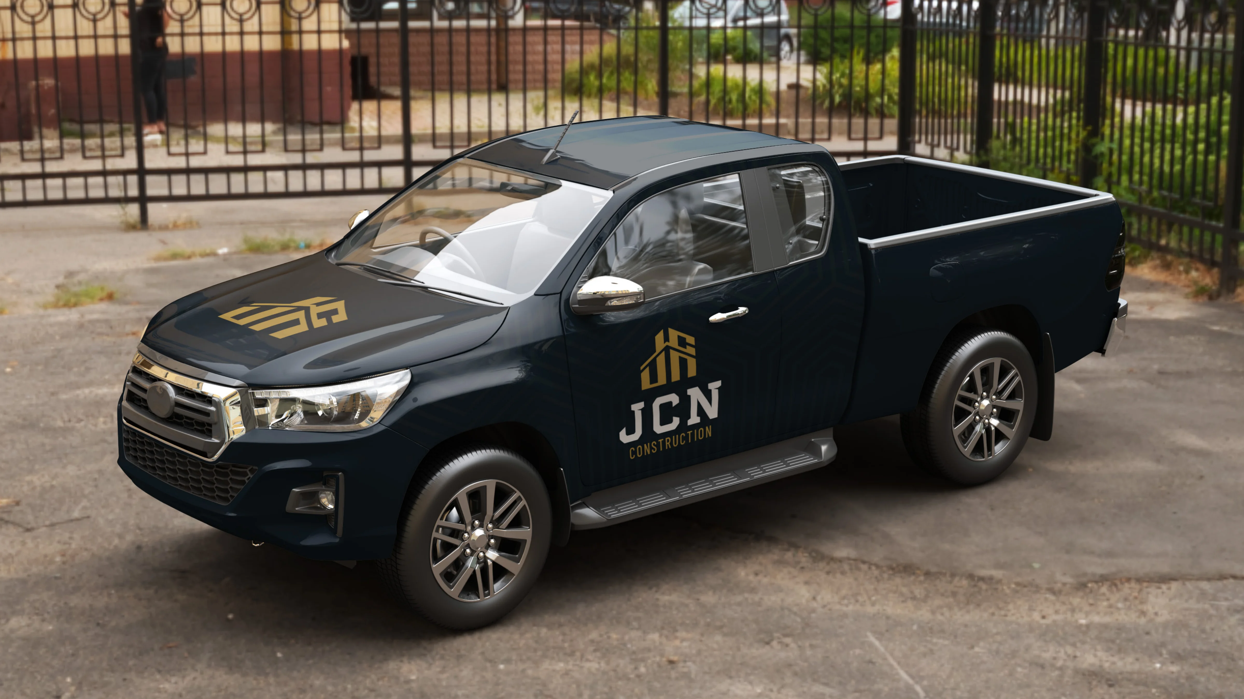 JCN Construction Work Trucks Mockup