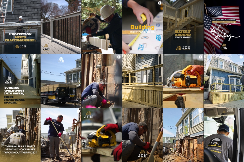 JCN Construction Official Instagram Grid Feed