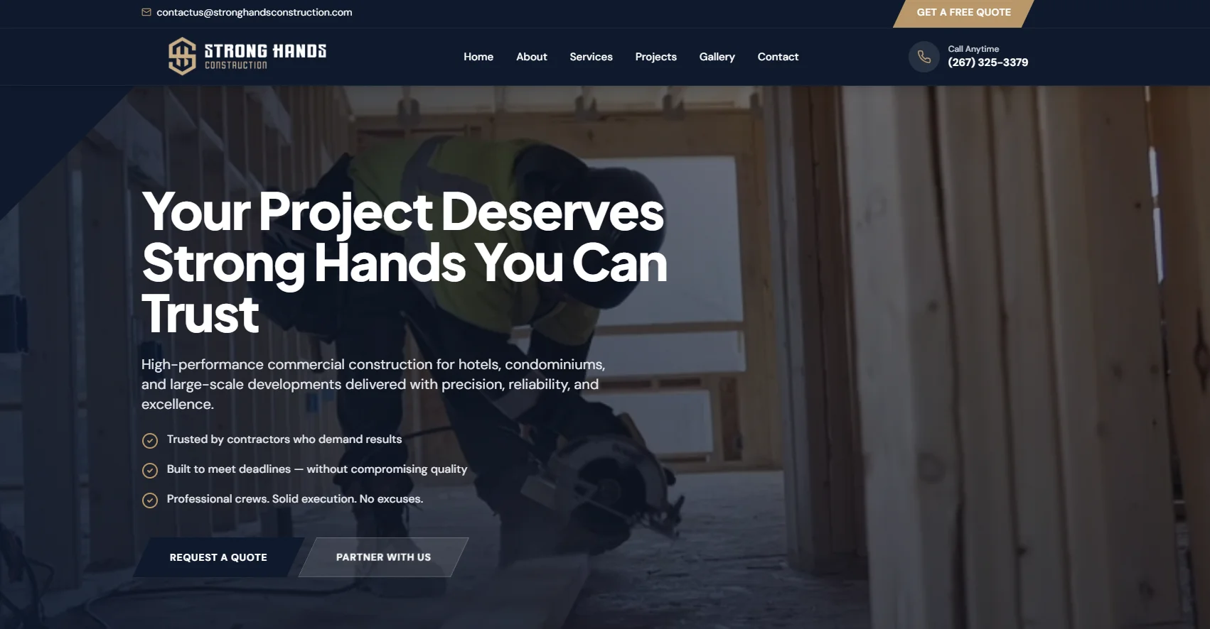 Strong Hands Construction After Redesign